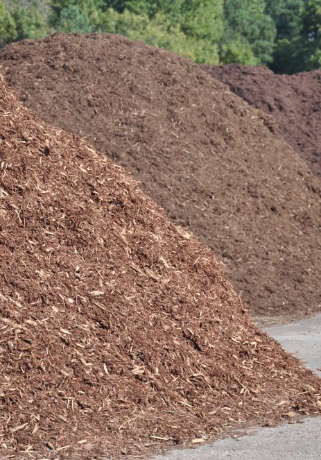 piles of mulch